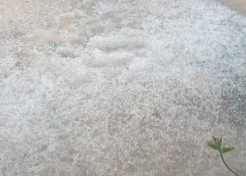 Major Gercino registra granizo na tarde desta sexta