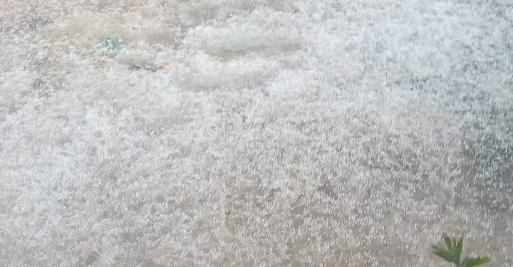 Major Gercino registra granizo na tarde desta sexta