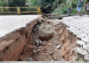 Chuva danificou 11 pontes em São João Batista. Duas cairam