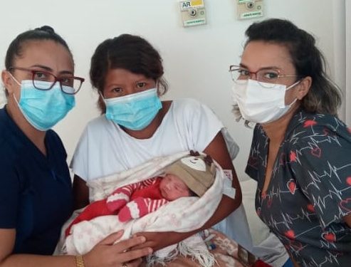 Primeiro bebê nascido em 2021 no hospital de Canelinha, é de Major Gercino