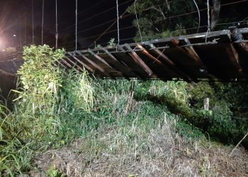 São João Batista: Ponte pênsil na Tajuba 1 é interditada