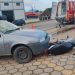 Acidente entre carro e moto deixa mulher ferida, na SC-410
