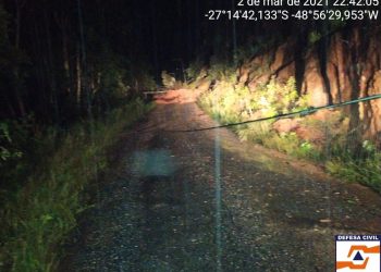 Deslizamento de terra é registrado em Nova Trento