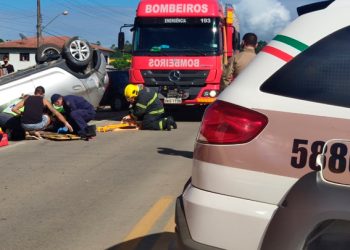 Duas pessoas ficam feridas em acidente na SC-410