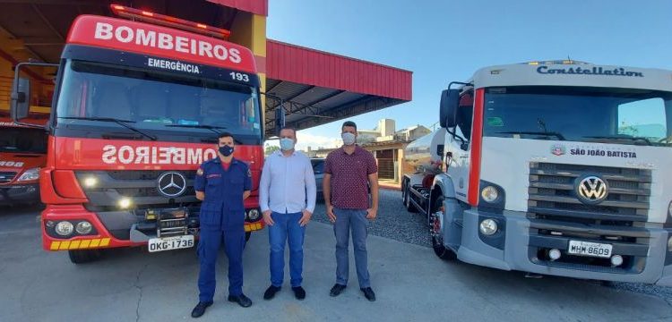 Caminhão-pipa da Prefeitura de SJB prestará apoio ao Corpo de Bombeiros Militar
