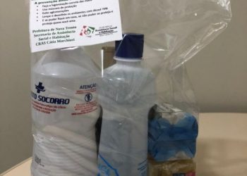 “Kit de prevenção” à Covid é distribuído por Nova Trento a famílias carentes