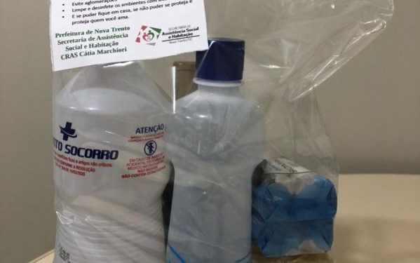 “Kit de prevenção” à Covid é distribuído por Nova Trento a famílias carentes