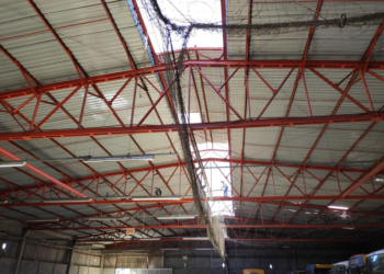 Cobertura do Centro de Eventos de SJB está em processo de reconstrução