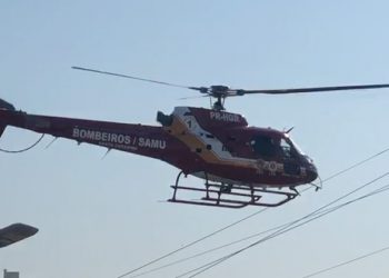 Vítima de infarto é socorrida pelo helicóptero Arcanjo 01