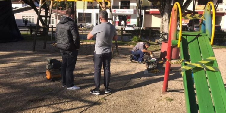 Parques municipais são restaurados pela Prefeitura de Nova Trento