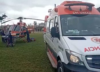 Jovem fica gravemente ferido em acidente, em São João Batista.