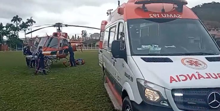 Jovem fica gravemente ferido em acidente, em São João Batista.