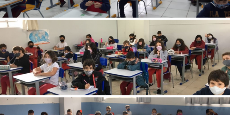 Estudantes de Nova Trento voltam às aulas 100% presenciais