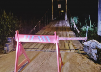 Ponte pênsil está interditada e passará por manutenção