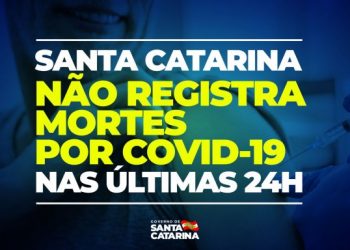 Santa Catarina não registra mortes por Covid-19 nas últimas 24 horas