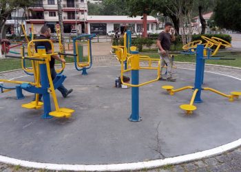 Academia ao ar livre é revitalizada em Nova Trento