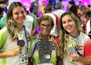 Vôlei de praia: dupla de São João Batista conquista medalha de prata na etapa nacional da Gymnasiade