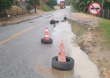 Rodovias da região apresentam problema em razão das chuvas