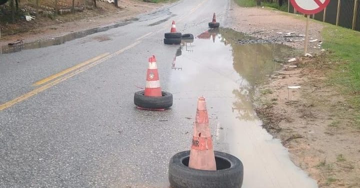 Rodovias da região apresentam problema em razão das chuvas
