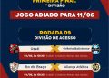 Jogo de ida da final do Campeonato Municipal 2022 é adiado para o dia 11