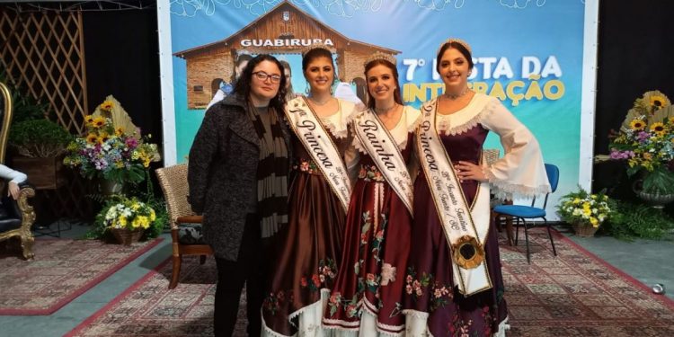 Realezas da Incanto Trentino representam Nova Trento na 7ª Festa da Integração, em Guabiruba