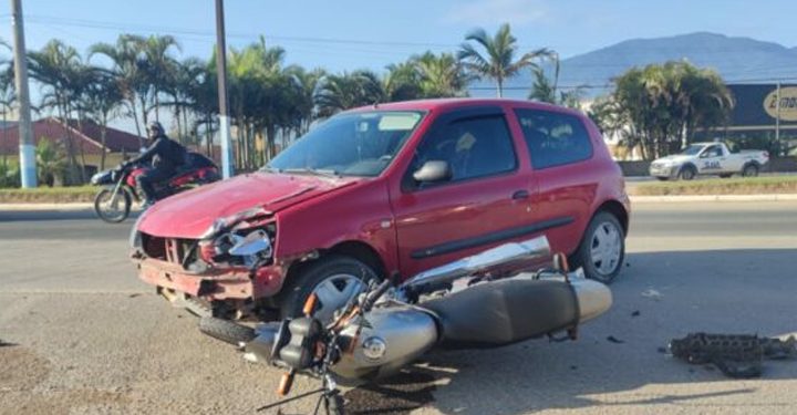 Motociclista sofre acidente na rodovia SC-410