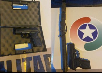 PM apreende simulacro de arma e bastão de madeira em festa de Major Gercino