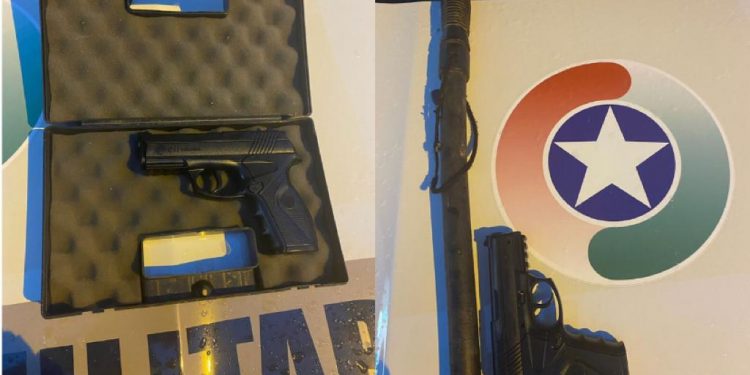 PM apreende simulacro de arma e bastão de madeira em festa de Major Gercino