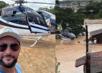 Empresário usa helicóptero para resgatar moradores em SJB e região