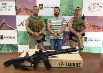 Polícia Militar adquire fuzil e novos equipamentos através do convênio com a Prefeitura de Nova Trento