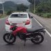 Motociclista atinge traseira de carro e fica ferido na SC-410