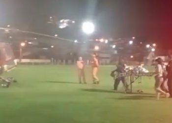 Menina é socorrida por helicóptero após ser picada por cobra, em São João Batista