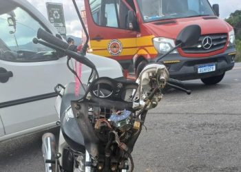 Mulher fica ferida em acidente na SC-410, em São João Batista