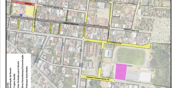 Trânsito terá alterações neste sábado por conta do Desfile Festivo