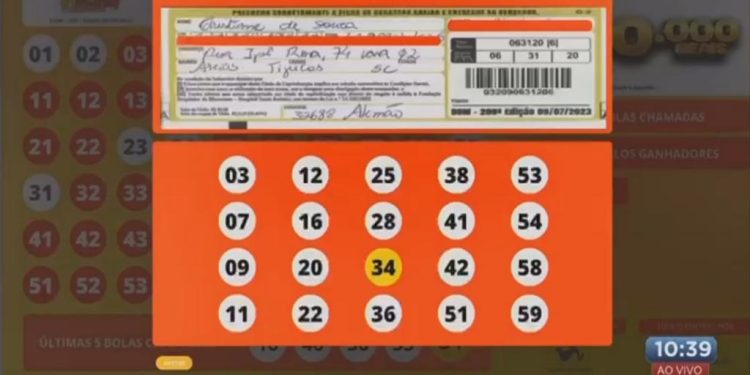 Tijuquense ganha R$ 500 mil na Trimania