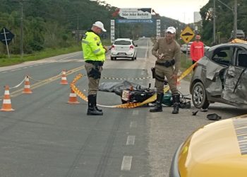 Homem morre em acidente na SC 410 no bairro Cardoso