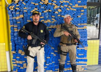 PRF e PMRV apreendem 1,2 tonelada de maconha em Passos Maia