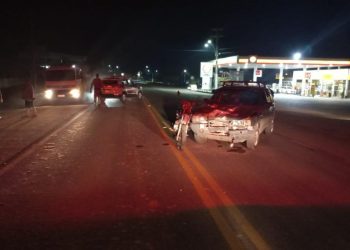 Motociclista ficou gravemente após acidente na SC 410 em Canelinha