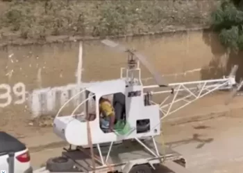 Chama a Nasa: Baiano inova ao criar helicóptero utilizando um motor de Fusca