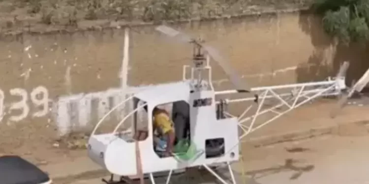 Chama a Nasa: Baiano inova ao criar helicóptero utilizando um motor de Fusca