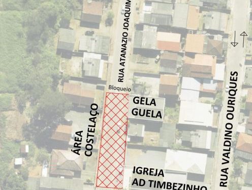 Trecho da rua Atanázio Joaquim dos Santos terá trânsito de veículos bloqueado neste domingo