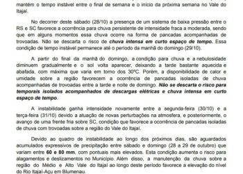 Mau tempo cancela o último desfile da Oktoberfest