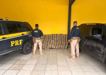 PRF apreende mais de 700 kg de maconha e recupera carro roubado em Biguaçu