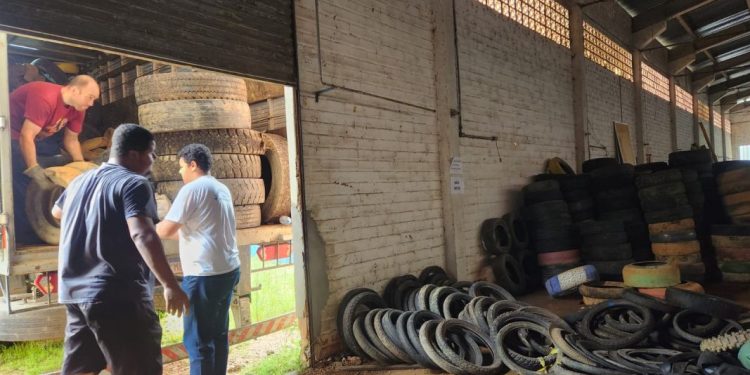 Combate à dengue: mais de 500 pneus inservíveis são recolhidos por meio de campanha
