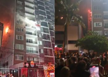 Bombeiro Militar combate incêndio em apartamento alugado para temporada em BC