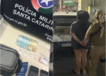 Polícia Militar prende suspeita de fazer tele entrega de droga e encontra cocaína no sutiã em Canelinha