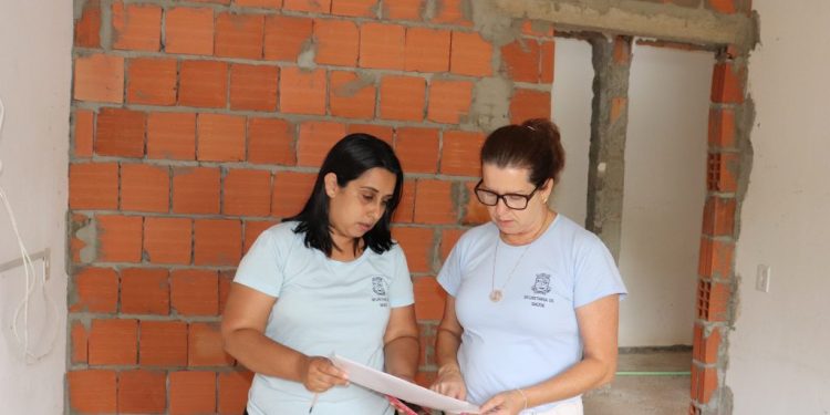 Secretaria de Saúde de Canelinha vistoria reforma e ampliação da UBS do bairro Moura