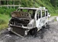 Incêndio destrói van que se deslocava para a cidade de Canelinha