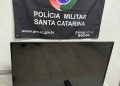 Policia Militar recupera TV furtada de residência arrombada