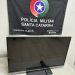 Policia Militar recupera TV furtada de residência arrombada